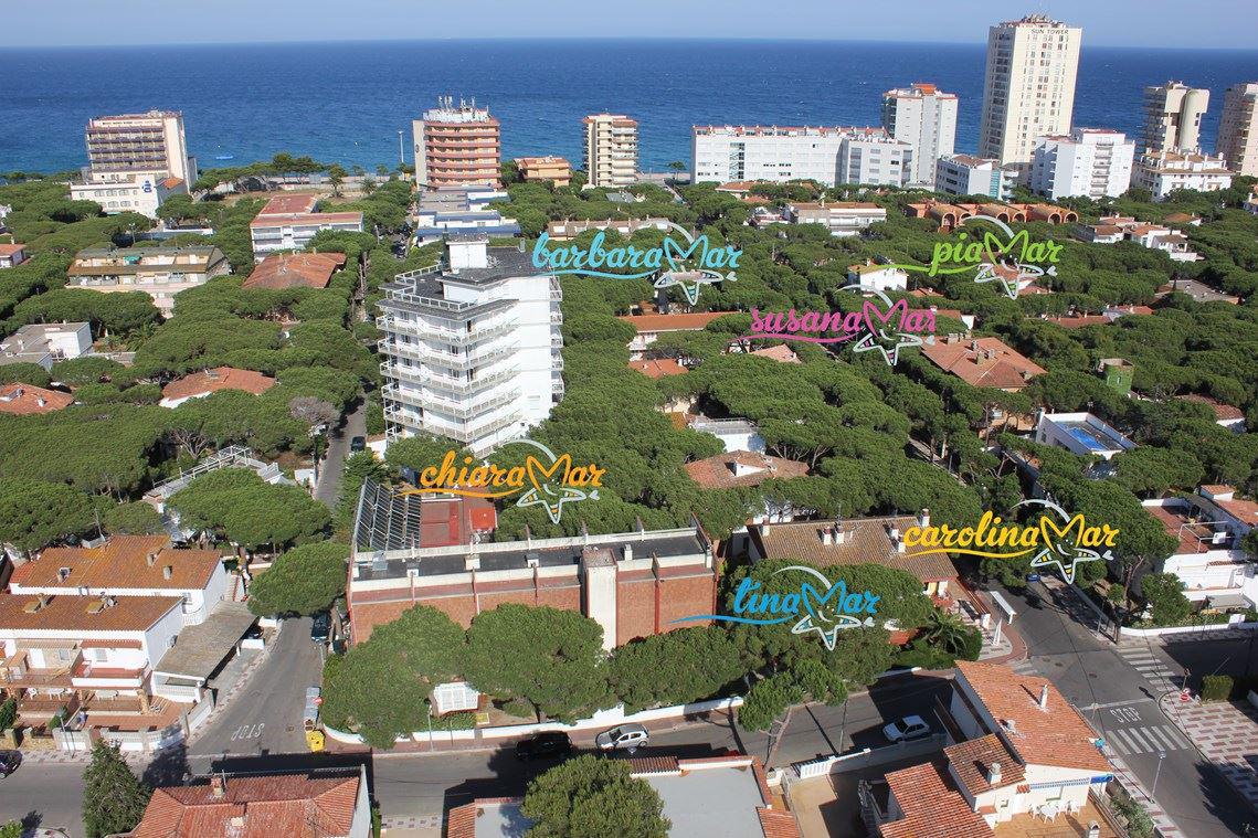 Luftaufnahme Lage GoettenMar Platja d'Aro Strand und Stadtviertel